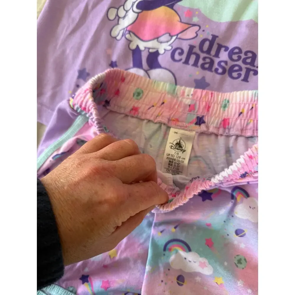 Disney Store minnie purple cloud tank top pajamas size 7/8